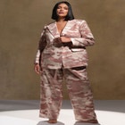 Printed Sequin Wide Leg Pant image number null