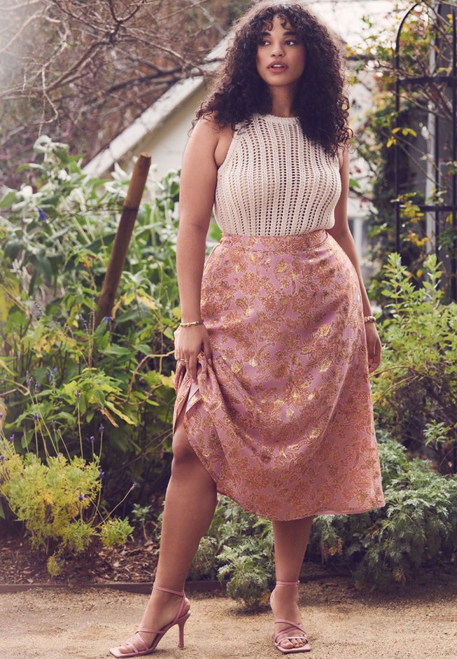 Jacquard A-Line Skirt image number null