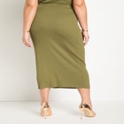 Maxi Sweater Skirt with Button Down Placket image number null