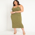 Maxi Sweater Skirt with Button Down Placket image number null