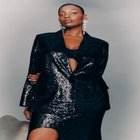 Boxy Sequin Blazer image number null