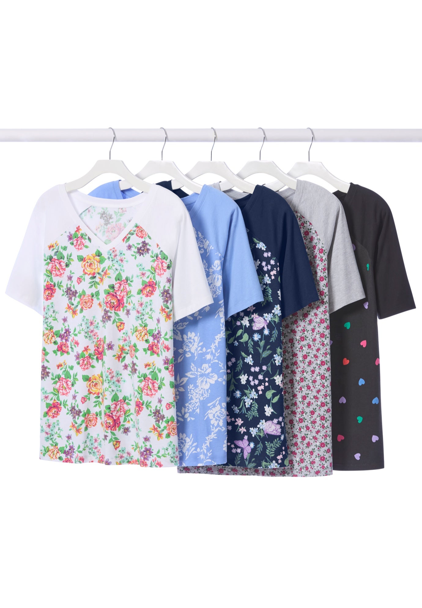 Elbow Sleeve V-Neck Baseball Tee image number 2