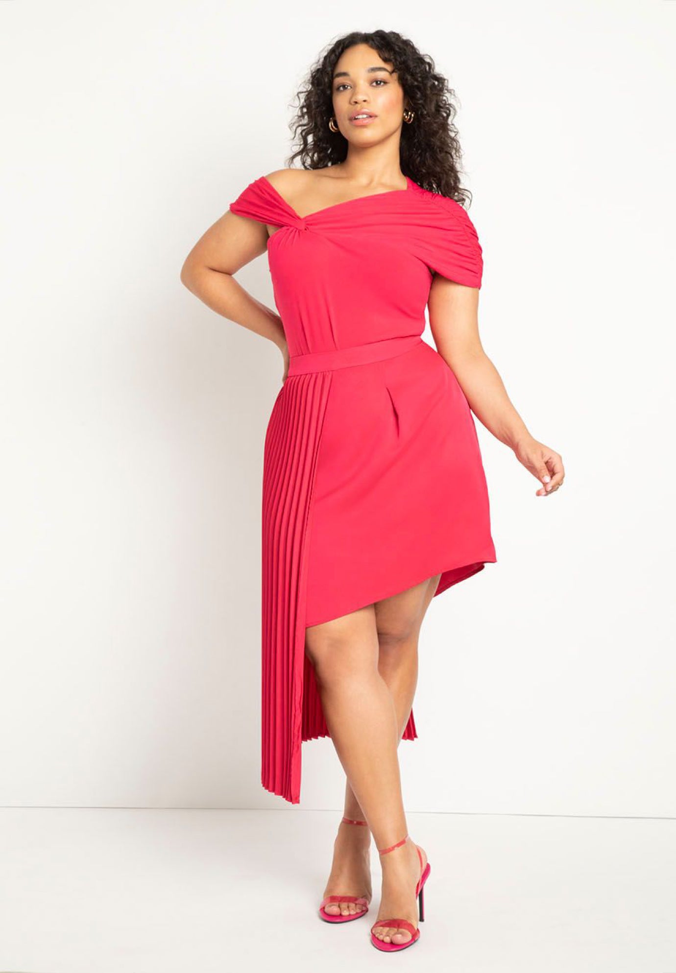 Asymmetrical Pleated Skirt image number 0