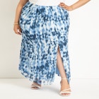 Faux Wrap Maxi Skirt image number null