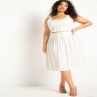 Lace Up Waist Midi Skirt image number null