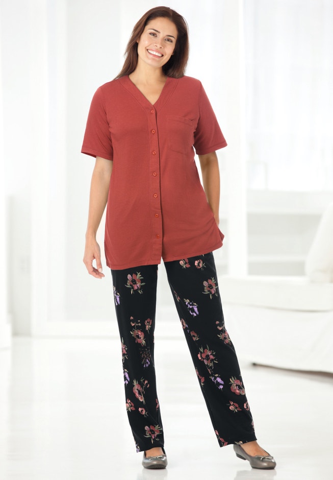 7-Day Knit Straight-Leg Pull-On Pants image number 5