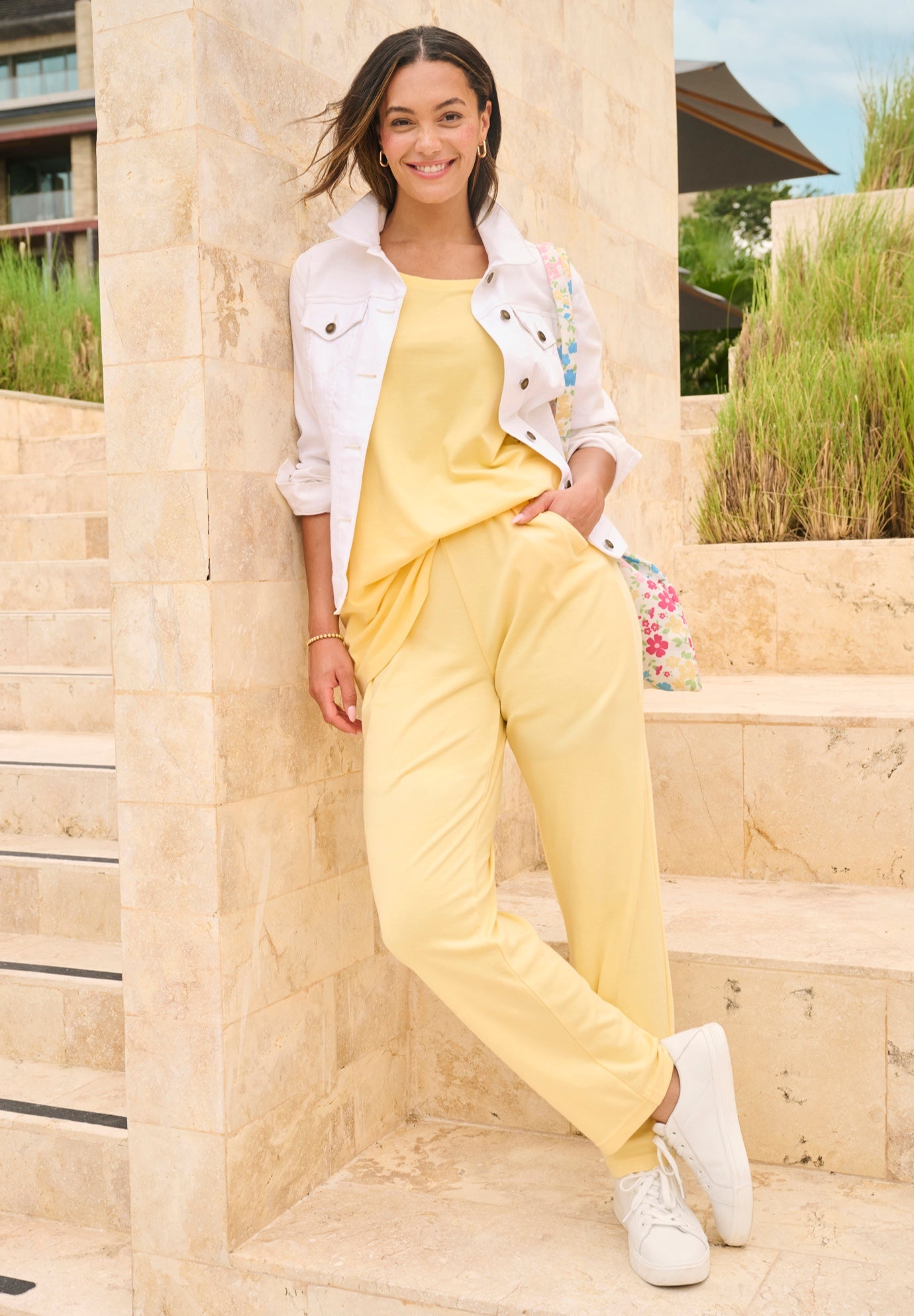 7-Day Straight-Leg Elastic-Waist Stretchy Knit Pant image number 7