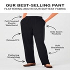 7-Day Straight-Leg Elastic-Waist Stretchy Knit Pant image number 0