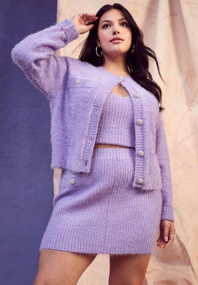 Sweater Mini Skirt with Pockets image number 3