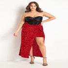 Twist Detail Sequin Maxi Skirt image number null