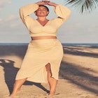 Twist Detail Sarong Midi Skirt image number null