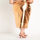 Metallic Column Midi Skirt image number null
