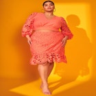 Eyelet Midi Skirt image number null