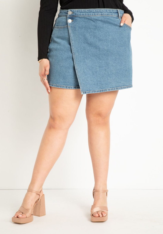 Denim Skort image number 0