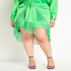 Fringe Satin Mini Skirt image number null
