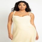 Satin Mini Cowl Neck Slip Dress image number null