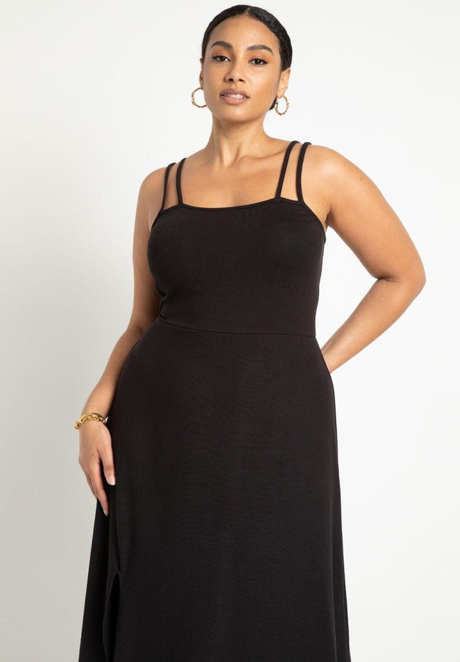 Knit Dress With Slit image number 1
