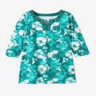 7-Day Three-Quarter Sleeve Grommet Notch Tunic image number null