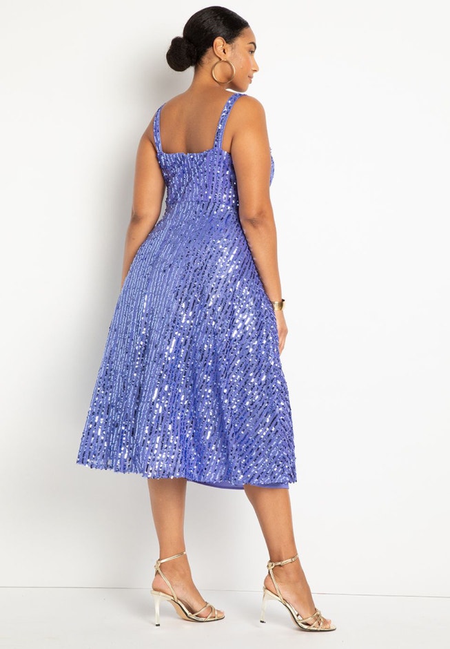 Bustier Flare Sequin Dress image number 2