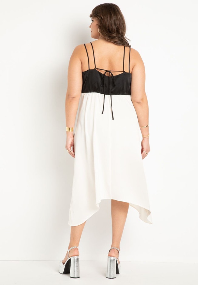 Colorblocked Slip Dress image number null