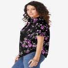 Plus Size Kate Short Sleeve Easy Cotton-Blend Button-Front Shirt image number null