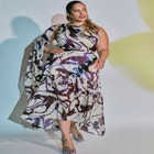 Cape Sleeve Printed Dress image number null