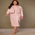 Stud Detail Leather Dress image number null