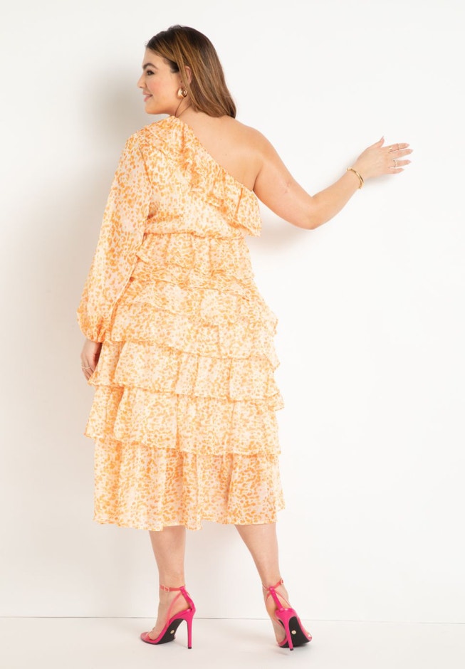 Chiffon Ruffled Dress image number null
