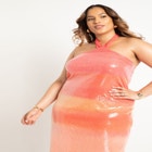 Ombre Sequin Slip Dress image number null