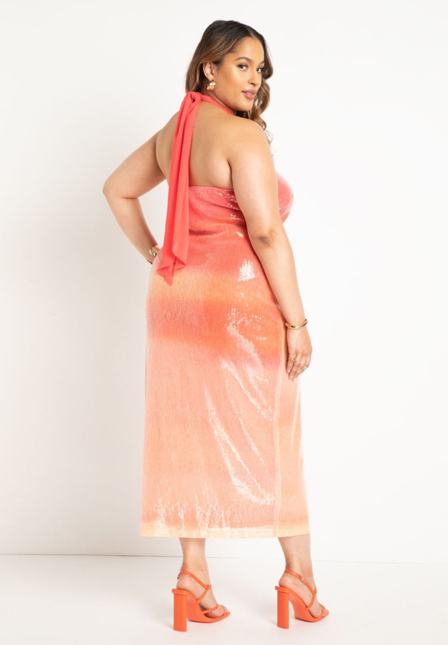 Ombre Sequin Slip Dress image number 2