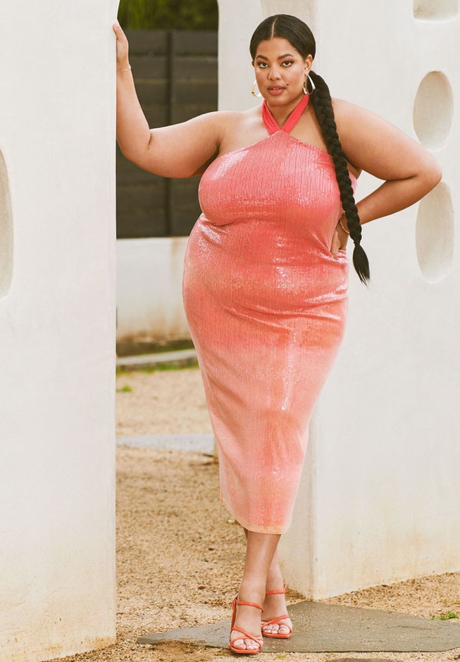 Ombre Sequin Slip Dress image number 3