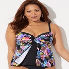 Faux Flyaway Underwire Tankini Top image number null