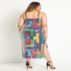 Printed Sequin Slip Dress image number null