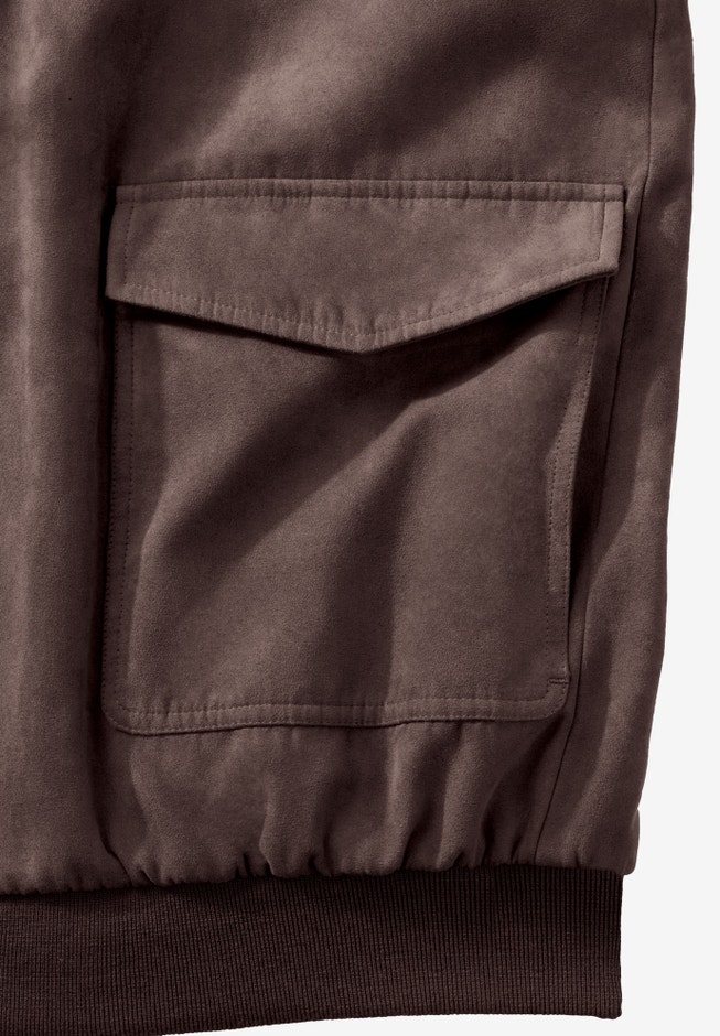 Microsuede Bomber Jacket image number 3