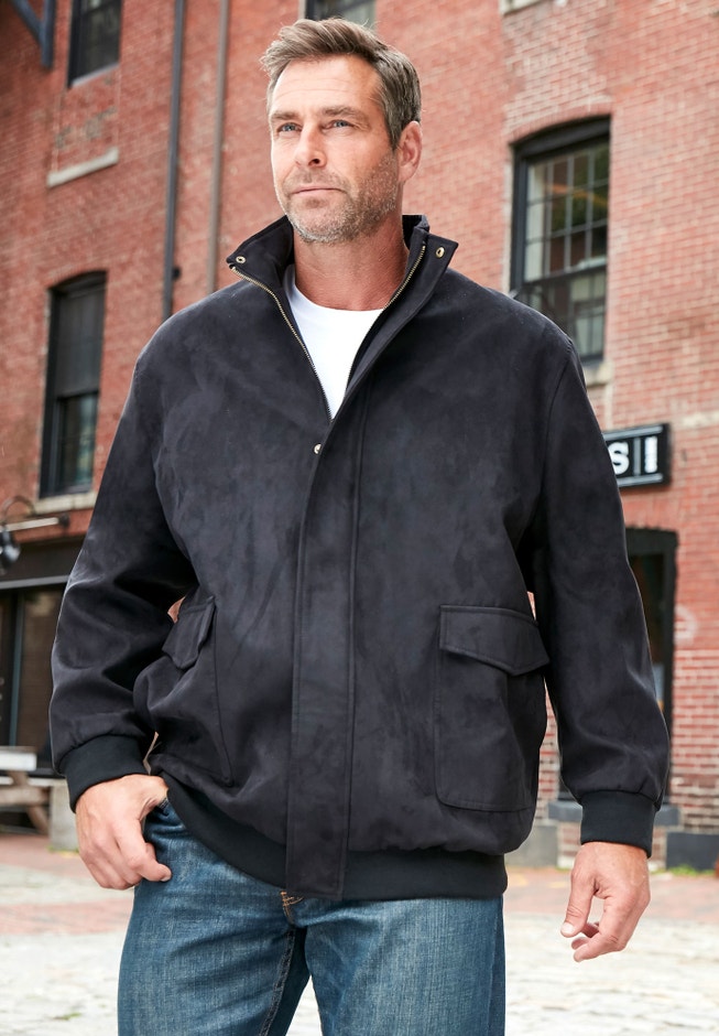 Microsuede Bomber Jacket image number 4