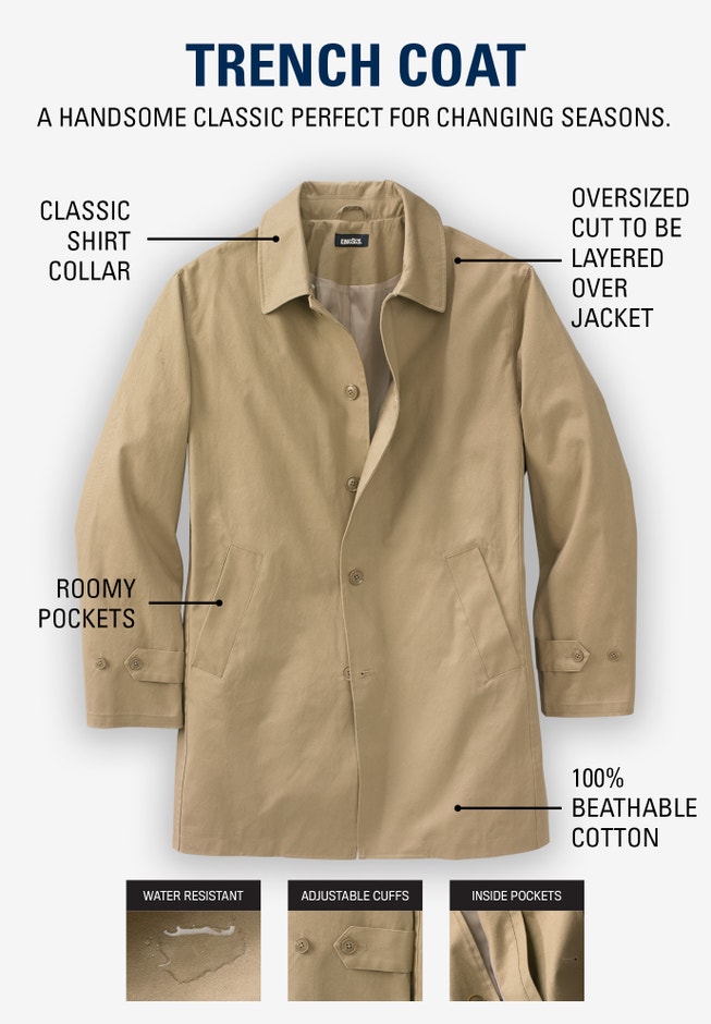 Water-Resistant Trench Coat image number 1