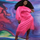 One Shoulder Fringe Dress image number null