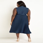 Midi Dress With Pleated Skirt image number null