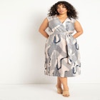 Midi Dress With Pleated Skirt image number null