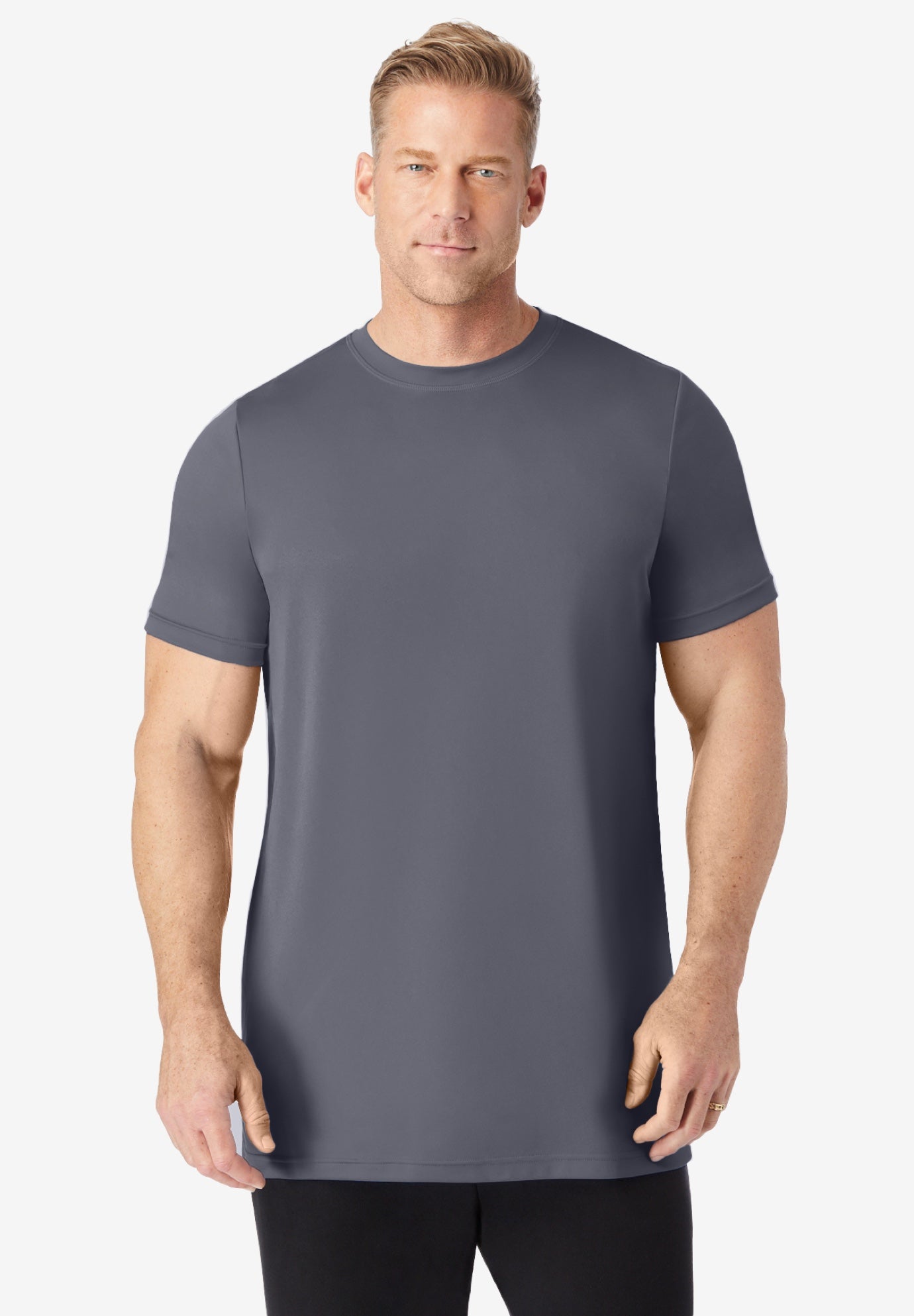 No Sweat Longer-Length Short Sleeve Crewneck Tee image number 0