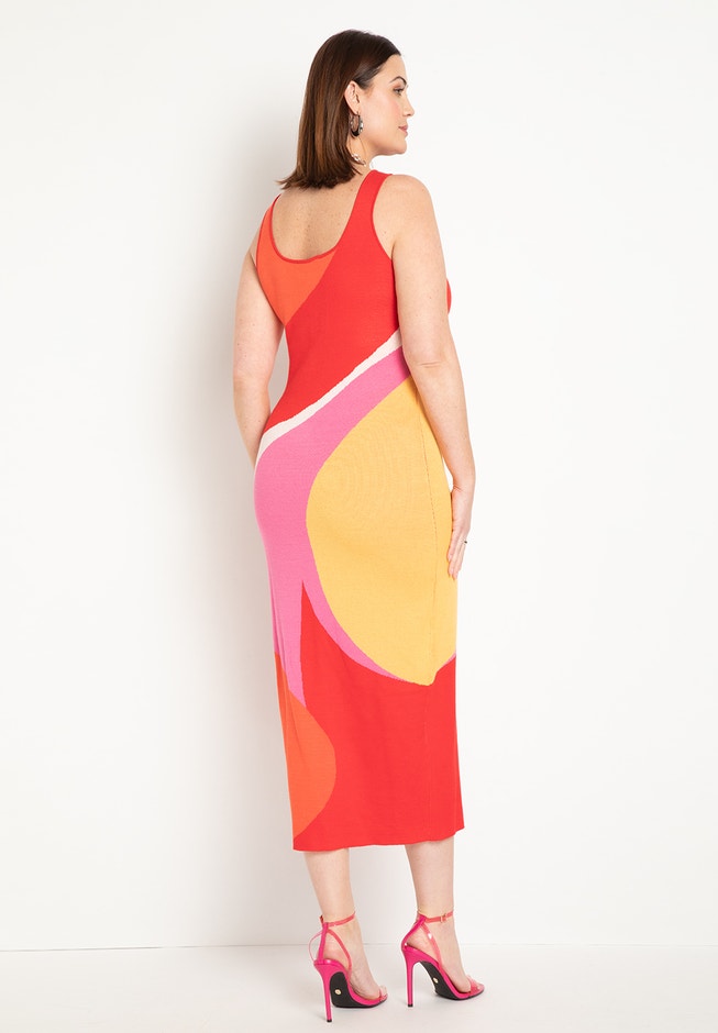 Intarsia Column Dress image number 1