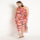 Knotted Strap Draped Dress image number null