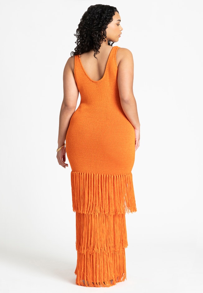 Fringe Sweater Dress image number 1