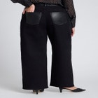 Faux Leather Detail Jeans image number null