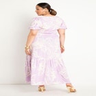 Button Front Flounce Hem Dress image number null