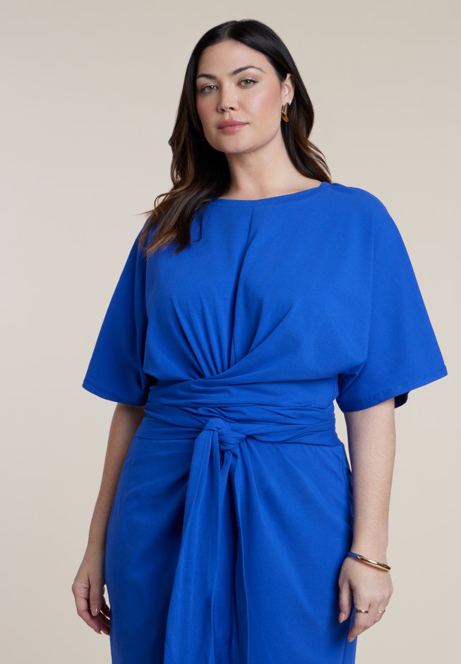 Cross Front Flutter Sleeve Dress image number 2