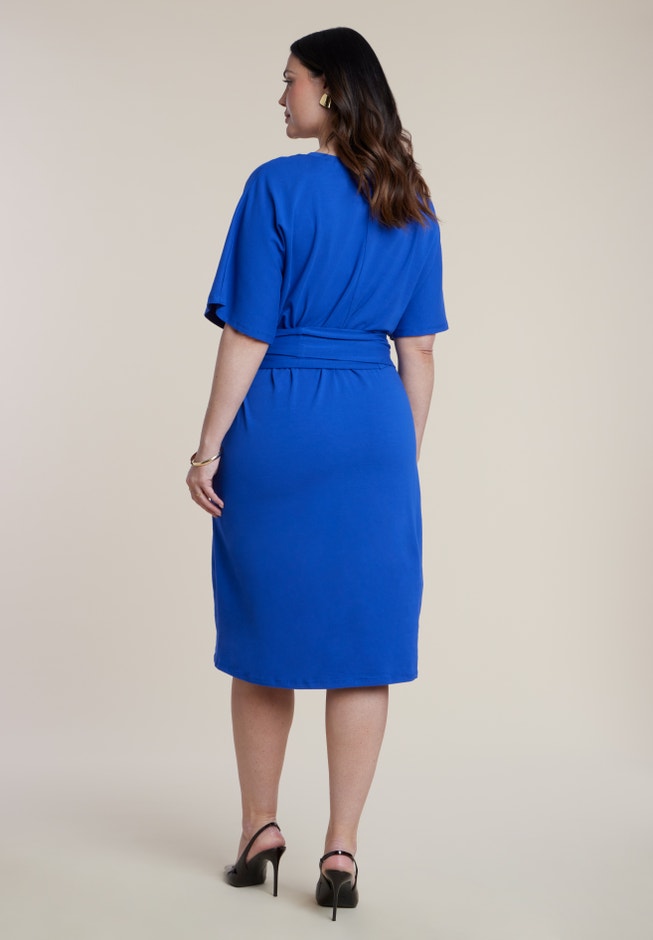 Cross Front Flutter Sleeve Dress image number 1