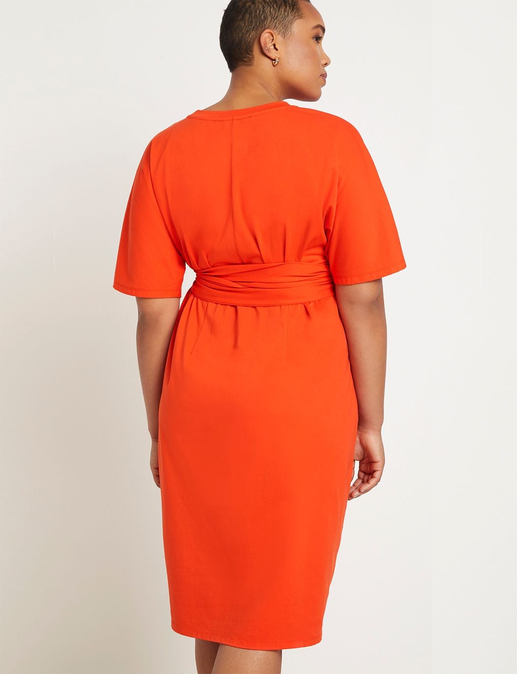 Cross Front Flutter Sleeve Dress image number 2