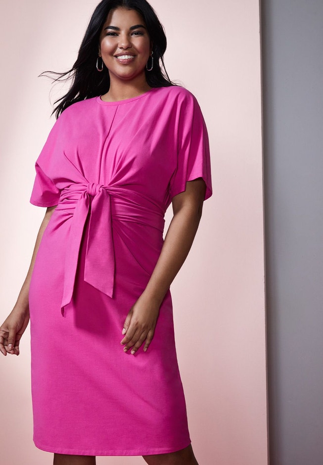 Cross Front Flutter Sleeve Dress image number 3
