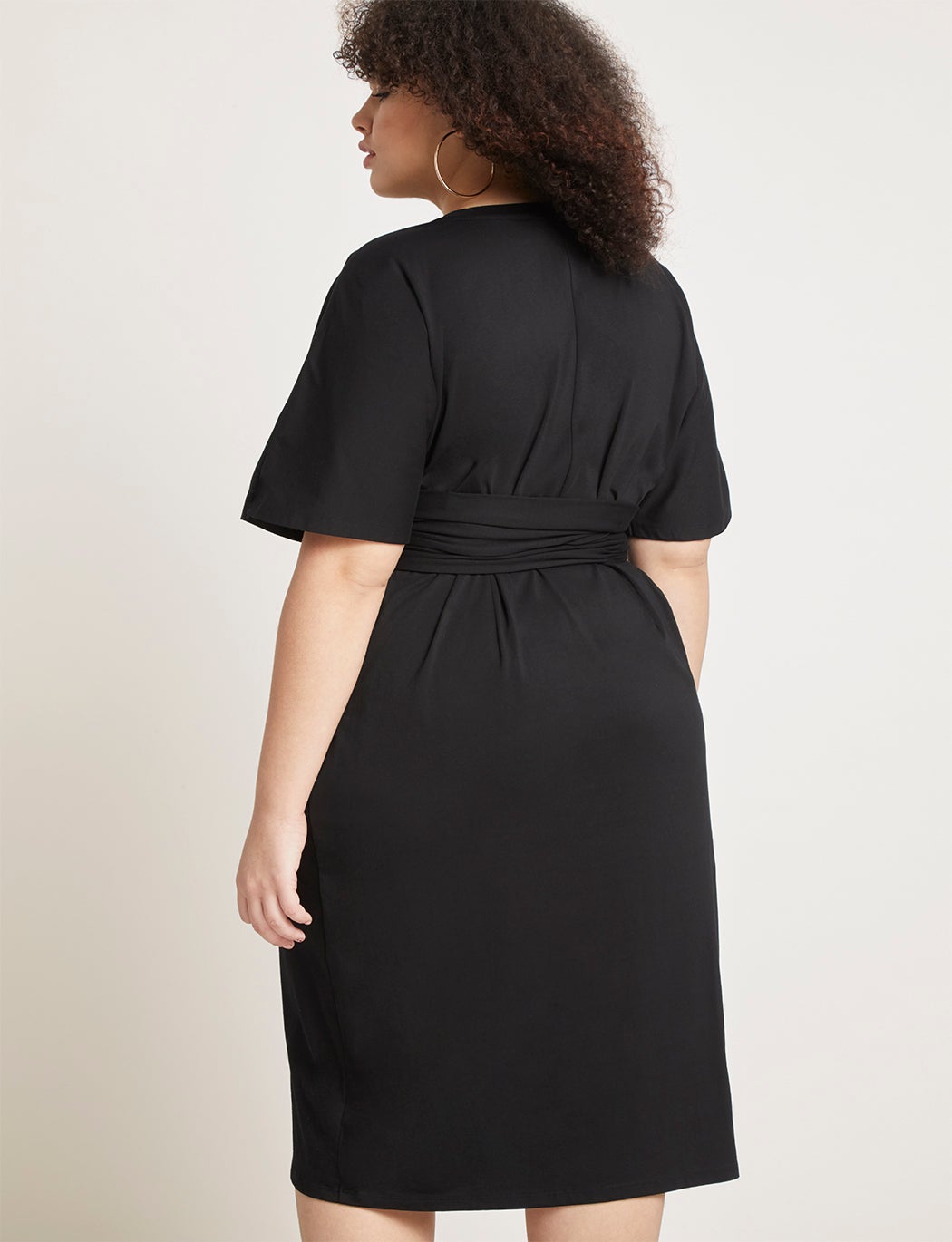 Cross Front Flutter Sleeve Dress image number 1